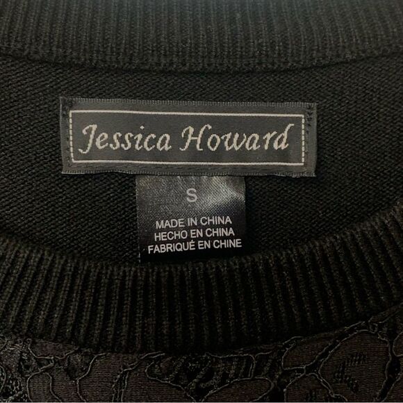 Jessica Howard Women's Illusion-Lace Sweater Dress - Picture 4 of 6